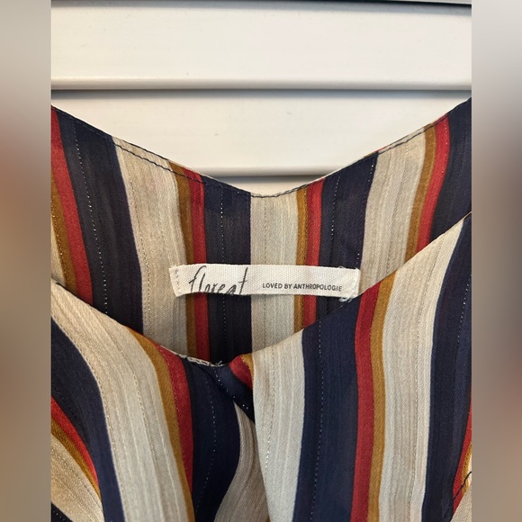 Anthropologie Floreat Stripe Ruffle
Blouse Women’s Size Large - Picture 3 of 8